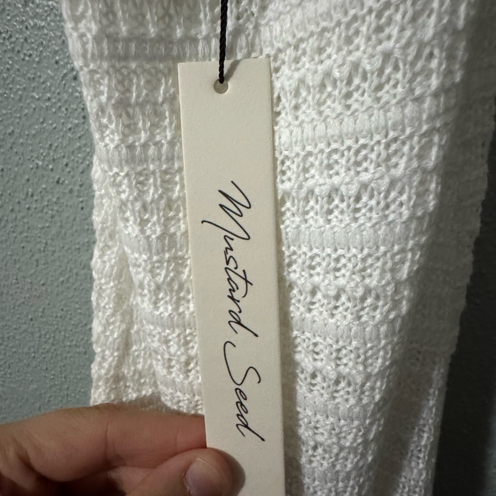 NWT Mustard Seed White Sleeveless Maxi Dress Size S - Picture 7 of 9
